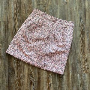 J. Crew Tweed Pink Sparkly Mini Femme Academia Barbiecore Business Skirt